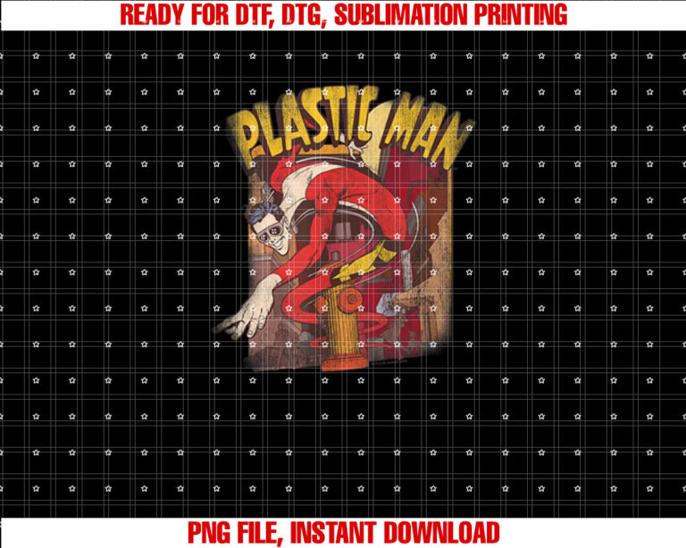 Justice League Plastic Man Street T T-shirt, Sublimation Design, Digital Download