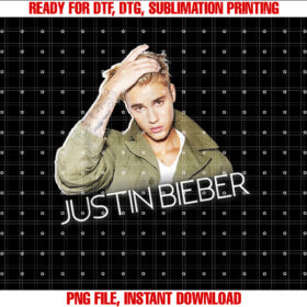Justin Bieber Official T-shirt, Sublimation Design, Digital Download