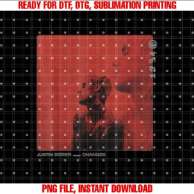 Justin Bieber Red T-shirt, Sublimation Design, Digital Download