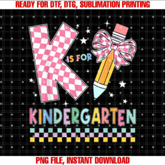 K is for Kindergarten Teacher Coquette Bow Back to School T-shirt, Sublimation Design, Digital Download