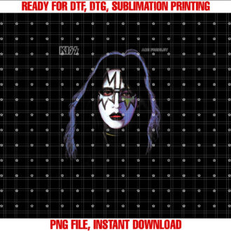 Kiss 1978 Ace Frehley T-shirt, Sublimation Design, Digital Download