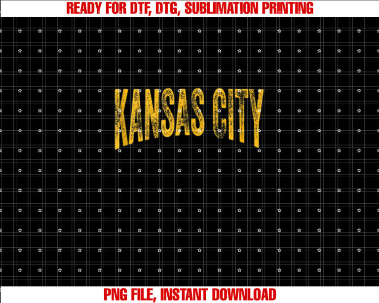 Kansas City Vintage Style Red Yellow Kc Original Kc Red Cool T-shirt, Sublimation Design, Digital Download