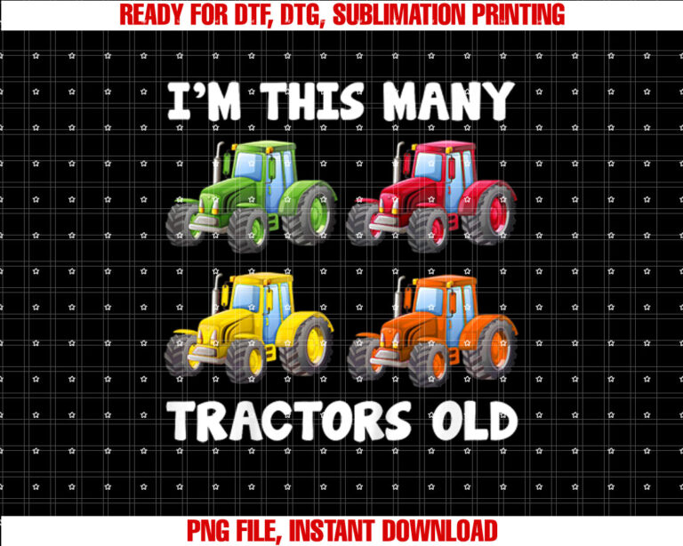 Kids 4 Year Old Boy Tractors Old 4th Birthday Farm Tractor Trucks T-shirt