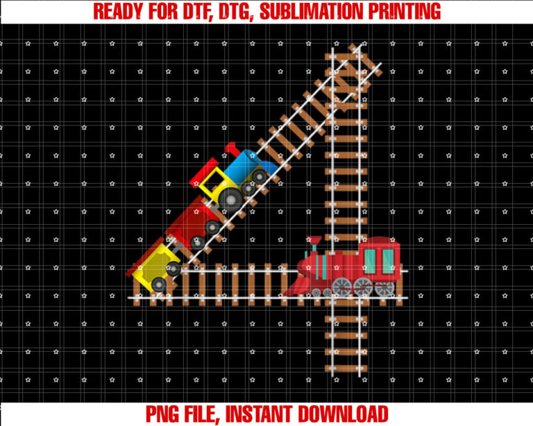 Kids 4th Birthday Train Boys Girls Fun 4 Year Old Train T-shirt