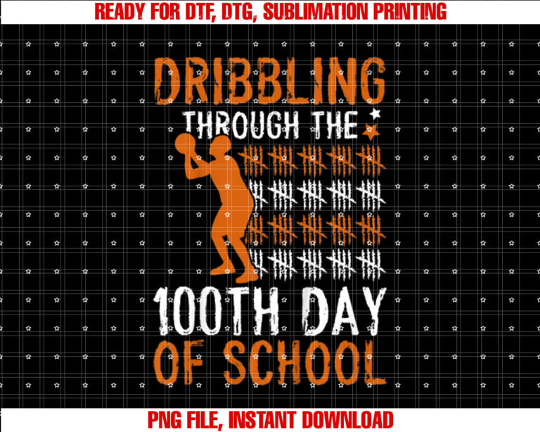 Kids Basketball Dribbling Through the 100th Day of School T-shirt