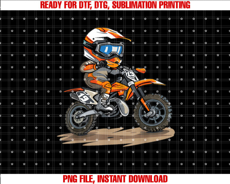 Kids Dirt Bike T-shirt, Sublimation Design, Digital Download