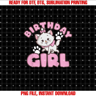 Kids Disney the Aristocats Birthday Girl Cute Marie Youth T-shirt, Sublimation Design, Digital Download