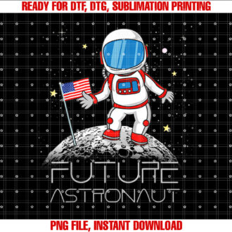 Kids Future Astronaut Man on the Moon Astronomy Gift T-shirt, Sublimation Design, Digital Download