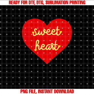 Kids Girls Valentine Sweetheart Red and Yellow Heart T-shirt, Sublimation Design, Digital Download