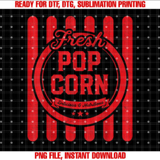 Kids Halloween Costume Vintage Popcorn for Girls T-shirt, Sublimation Design, Digital Download