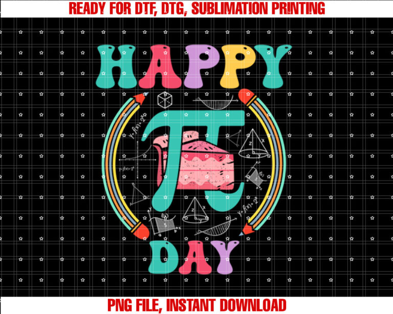 Kids Happy Pi Day Teacher Pi Day Lover Pi Day Men Women T-shirt, Sublimation Design, Digital Download