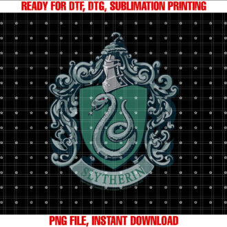 Kids Harry Potter Slytherin House Crest  T-shirt, Sublimation Design, Digital Download