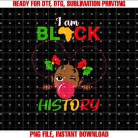 Kids I Am Black History Girl Little Melanin Princess Toddler Shirt design, Digital Download