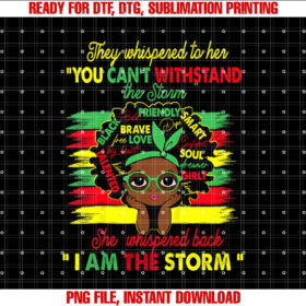 Kids I Am the Storm Black History African American Toddler Girl T-shirt, Sublimation Design, Digital Download