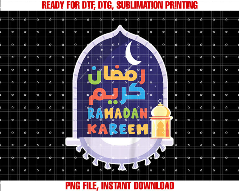 Kids Kids Ramadan Kareem for Kids Youth Toddlers Ramadan T-shirt, Sublimation Design, Digital Download