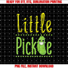 Kids Little Pickle Cute Pickles Vegetable Veggie Girl Boy Toddler T-shirt, Sublimation Design, Digital Download
