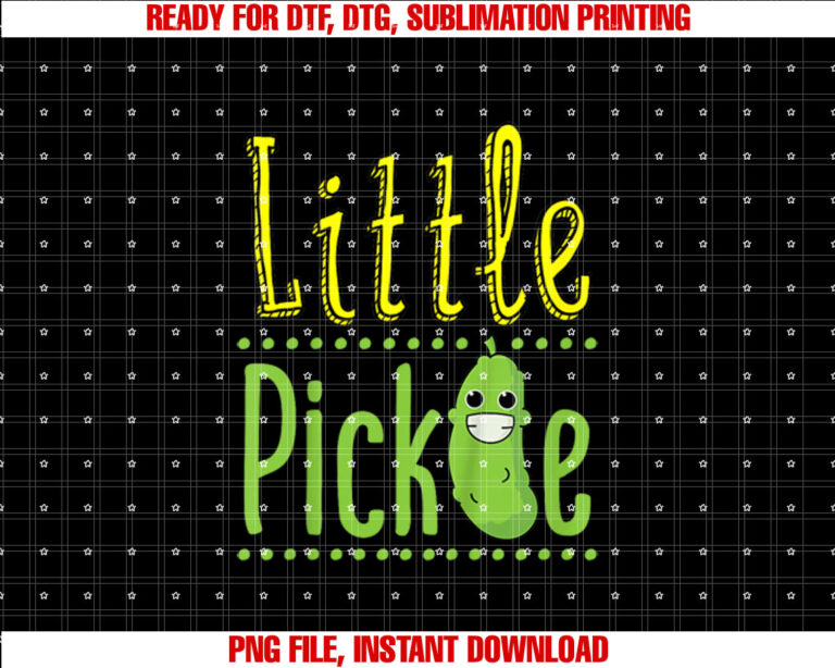 Kids Little Pickle Cute Pickles Vegetable Veggie Girl Boy Toddler T-shirt, Sublimation Design, Digital Download