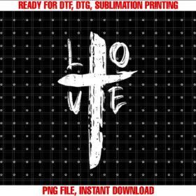 Kids Love Cross Valentines Day Cool Religious Christian T-shirt, Sublimation Design, Digital Download