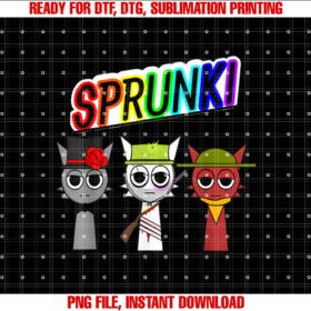 Kids Loves Characters Sprunki Toys Sprunki Team T-shirt, Sublimation Design, Digital Download