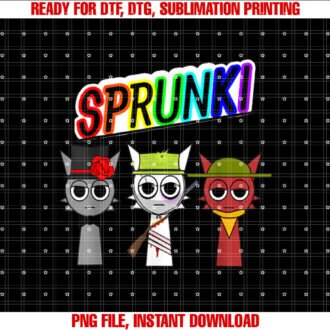 Kids Loves Characters Sprunki Toys Sprunki Team T-shirt, Sublimation Design, Digital Download