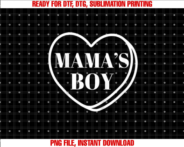 Kids Mamas Boy Toddler Heart Valentines Day Baby Funny Valentine T-shirt, Sublimation Design, Digital Download