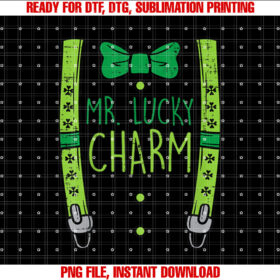 Kids Mr Lucky Charm Suspenders St Patricks Day Boys Kids Toddlers Shirt design, Digital Download