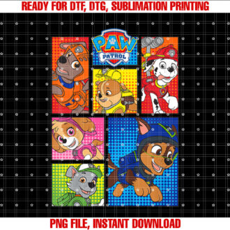 Kids Paw Patrol Pups in Comic Boxes T-shirt