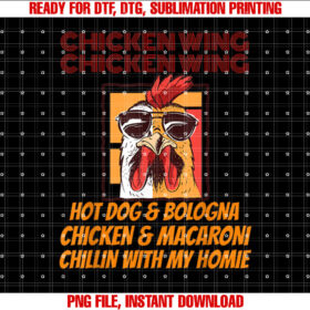 Kids chicken wing chicken wing hot dog and bologna Shirt design, Digital Download