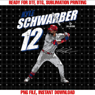 Kyle Schwarber Philadelphia Baseball Players T-shirt, Sublimation Design, Digital Download