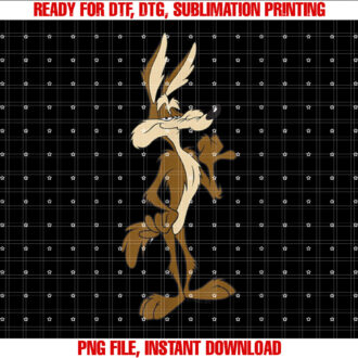 Looney Tunes Wile E Coyote Confident Stance T-shirt, Sublimation Design, Digital Download