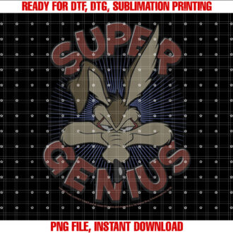 Looney Tunes Wile E Coyote Super Genius T-shirt, Sublimation Design, Digital Download
