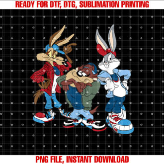 Looney Tunes Wiley Bugs Taz T-shirt, Sublimation Design, Digital Download