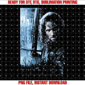 Lord of the Rings Aragorn T-shirt, Sublimation Design, Digital Download