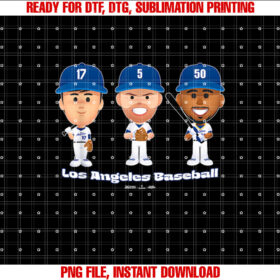 Los Angeles Baseball Players Body Trio Mlbpa T-shirt, Sublimation Design, Digital Download
