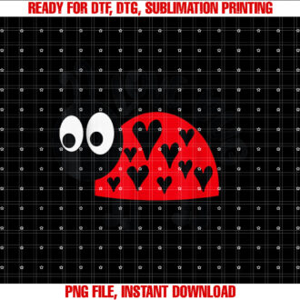 Love Bug Cute Valentines Day Party Ladybug T-shirt, Sublimation Design, Digital Download