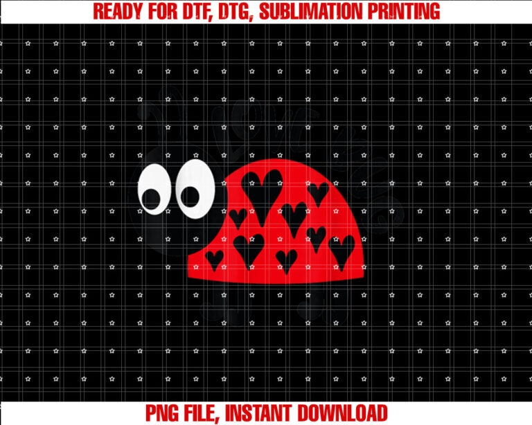 Love Bug Cute Valentines Day Party Ladybug T-shirt, Sublimation Design, Digital Download