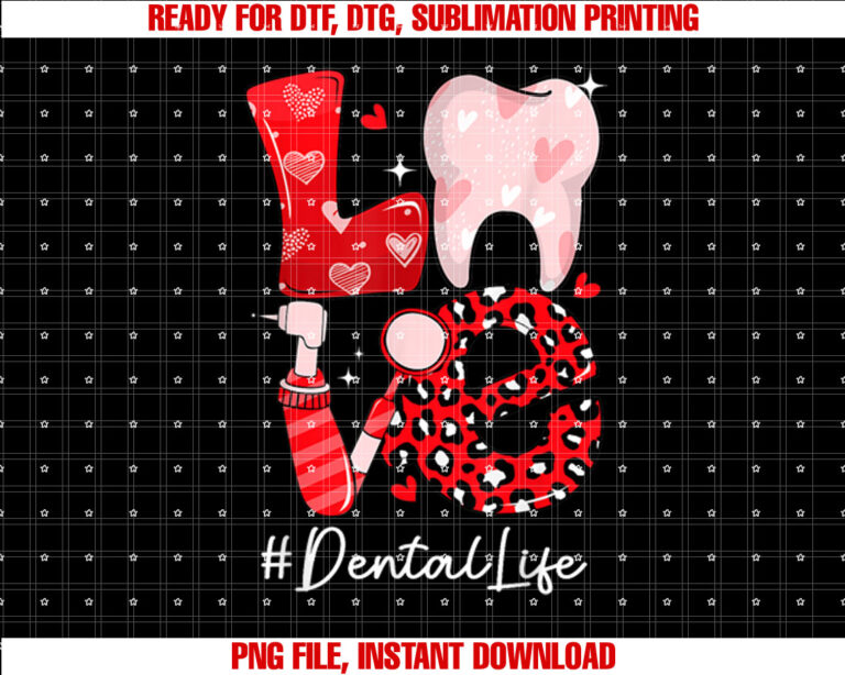 Love Dental Life Groovy Valentines Day Dentist Valentine T-shirt, Sublimation Design, Digital Download