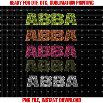 Love Heart Abba Grunge Vintage Style Black Abba T-shirt, Sublimation Design, Digital Download