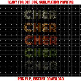 Love Heart Cher Grungevintage Style Black Cher T-shirt, Sublimation Design, Digital Download
