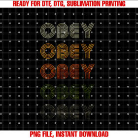 Love Heart Obey Grunge Vintage Style Black Obey T-shirt, Sublimation Design, Digital Download