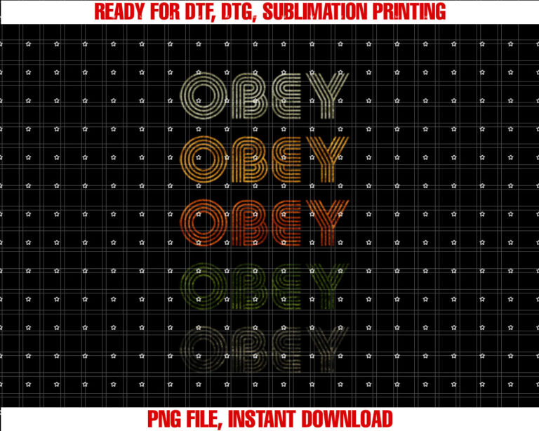 Love Heart Obey Grunge Vintage Style Black Obey T-shirt, Sublimation Design, Digital Download