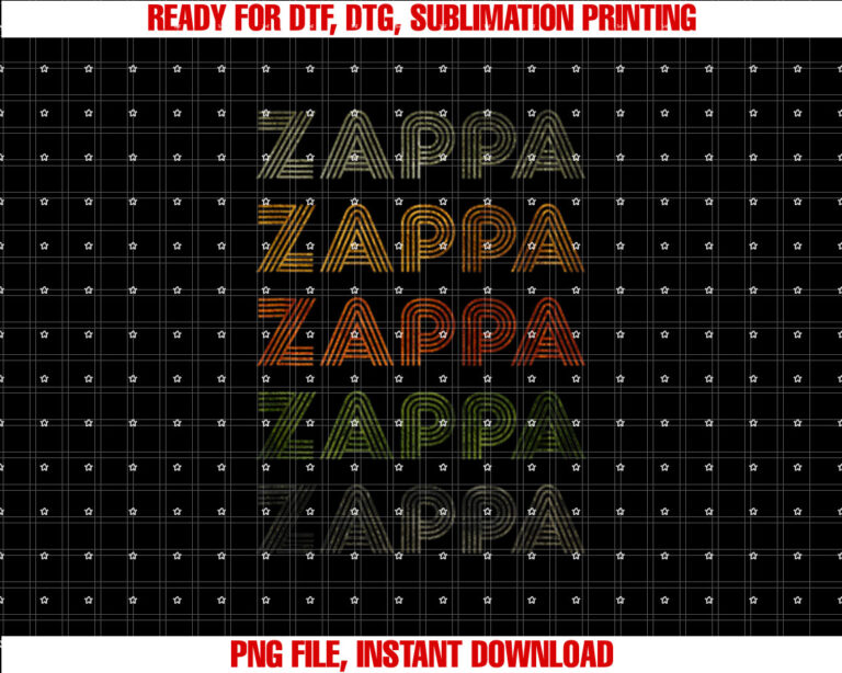 Love Heart Zappa Grunge Vintage Style Black Zappa T-shirt, Sublimation Design, Digital Download