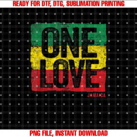 Love Jamaica Reggae Vintage Womens Mens Jamaican Souvenir T-shirt, Sublimation Design, Digital Download