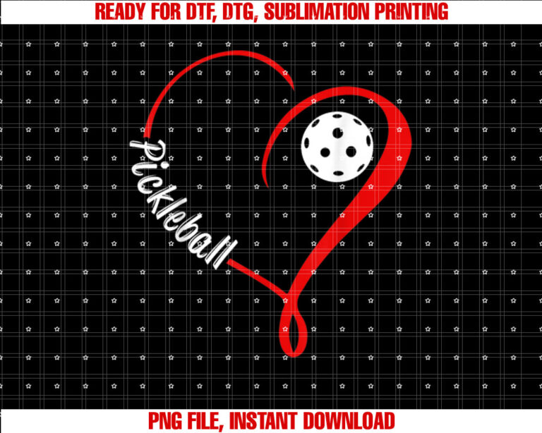 Love Pickleball T-shirt, Sublimation Design, Digital Download