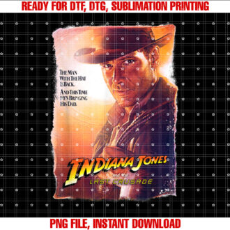 Lucasfilm Indiana Jones and the Last Crusade Art T-shirt, Sublimation Design, Digital Download