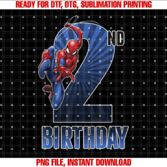 Marvel SpiderMan Swinging 2nd Birthday Graphic T-shirt