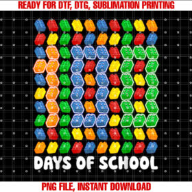 Master Builder Funny Building Blocks 100 Days of School Kids T-shirt