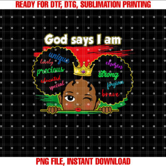 Melanin Girl Toddler God Says I Am History Juneteenth T-shirt