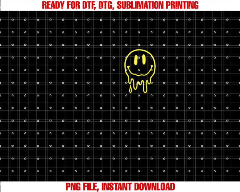 Melting Yellow Smile Face Melted Dripping Happy Face Kids T-shirt