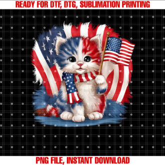 Memorial Day Cat 4th of July Patriotic USA Flag Fun Gifts T-shirt